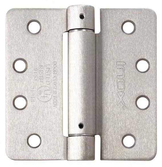 HINGES Version: 2015.10 SPRING HINGES HG8107SPR14 / HG5107SPR14 1/4" Radius Corner Commercial Weight. Full Mortise Single Acting, 1/4" Radius Corner Template Spring Hinges.. UL 3 Hour Fire Rated.