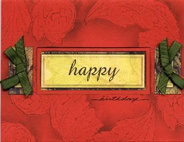 A greeting can be stamped onto the back of the Cutapart. 3. Layer the Ivory panel to the inside of the card.