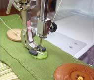 Use the Button Sew-On program if available; the Zigzag or Universal stitch can also be used.