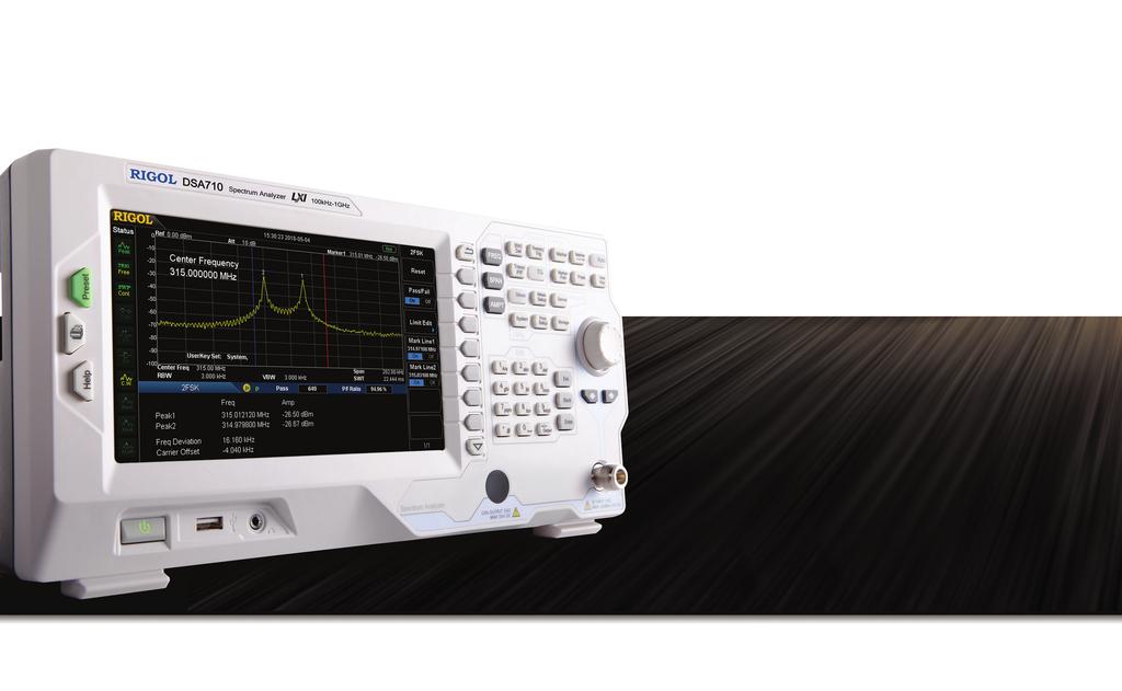 DSA700 Series Spectrum Analyzer All-Digital IF Technology Frequency Range from 100 khz up to 1 GHz