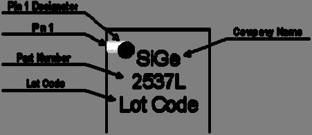 Branding Information SiGe 2604L Lot Code Figure 6: SE2604L Branding Tape and Reel