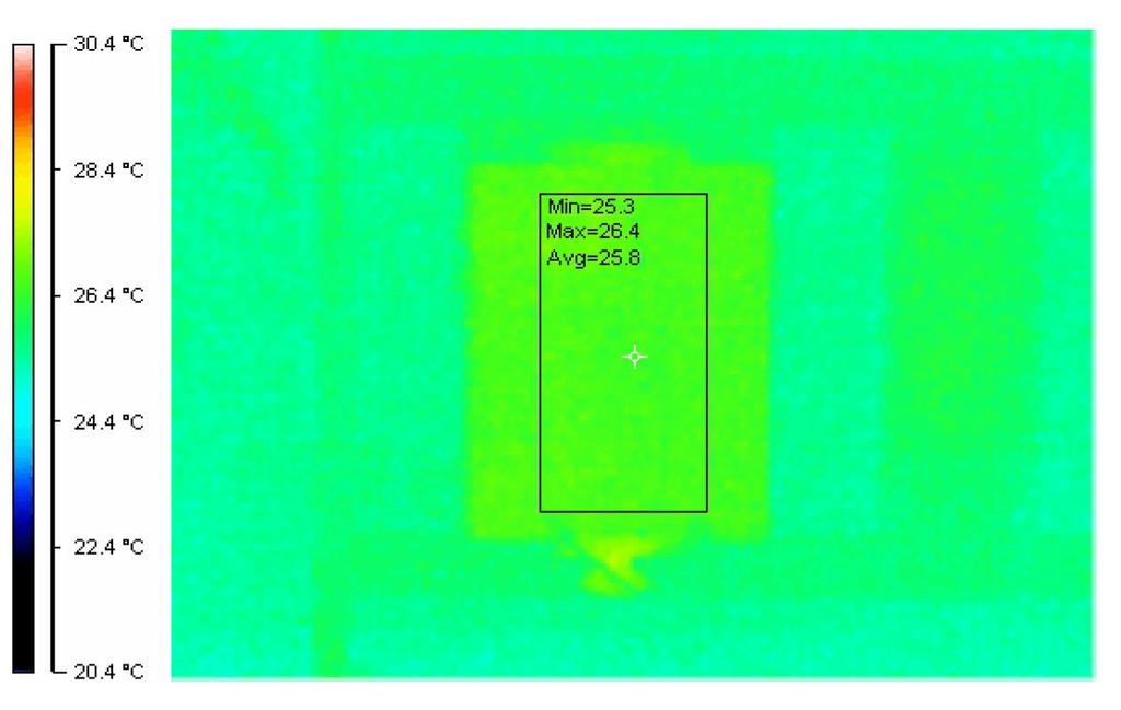5º C and a solar radiation of 4 W/m. Figure 1. shows the isothermal images of the PV module during the measurements.