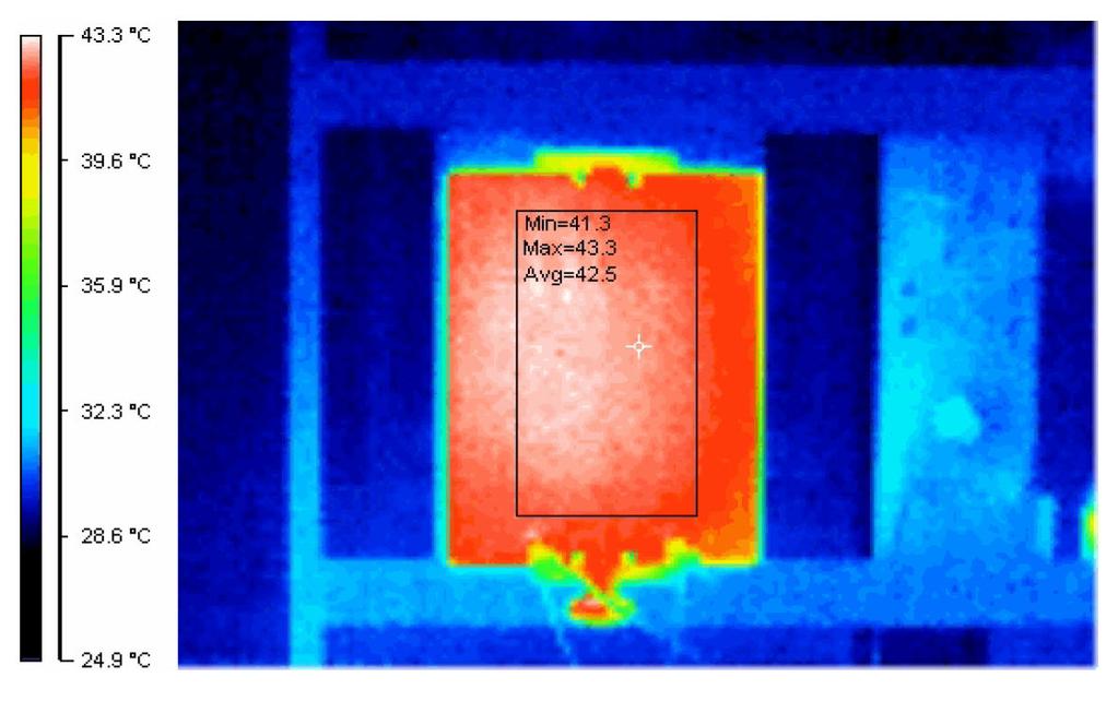 . Isothermal images of the PV module Comparing the characteristics it can be seen that the proposed model describes the operation of the PV module.