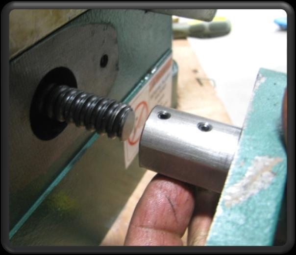 FlashCut CNC Universal Retrofit Kit 22 20) Using the set screws as temporary threads, carefully screw the ball screw into the ball screw