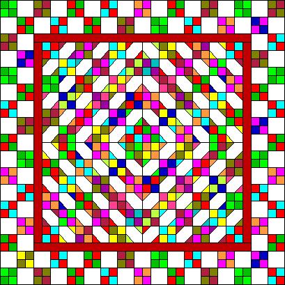 King Quilt Side Make 2. (23 blocks in each row) Make 2. (27 blocks in each row) Step #5.