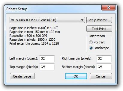 58 It is a good idea to check the printer settings and printer margins before designing the layout or running the photo booth setup wizard. To do this click on the "Printer Setup.