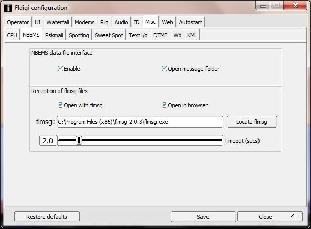 Set up Message to Automatically Unwrapped Flmsg setup for System 7 C:\Program Files (x86)\flmsg-1.1.xx \flmsg.