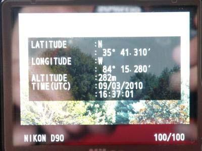 Selector one more time to view the Latitude, Longitude, Altitude,