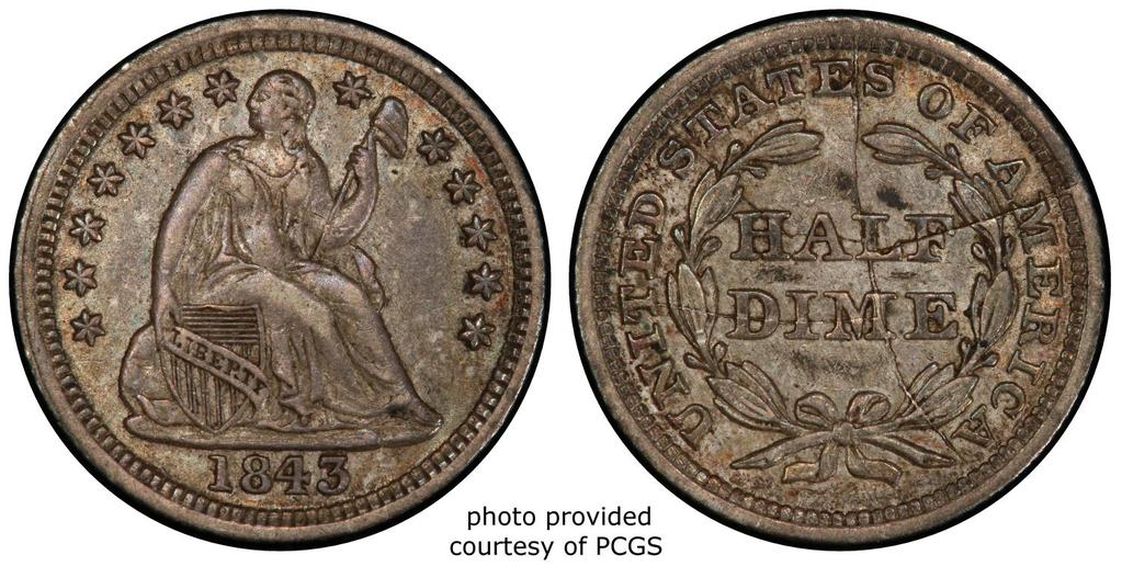 V-7ua Obverse 3 date slightly high Reverse D.2 add horiz. cracks Obv. 3: - Date slightly high 1 slightly closer to base than to dentils - Date right pendant just right of upright, photo page 2 Rev. D.2: - Crack K12 between ES to L of HALF and M.