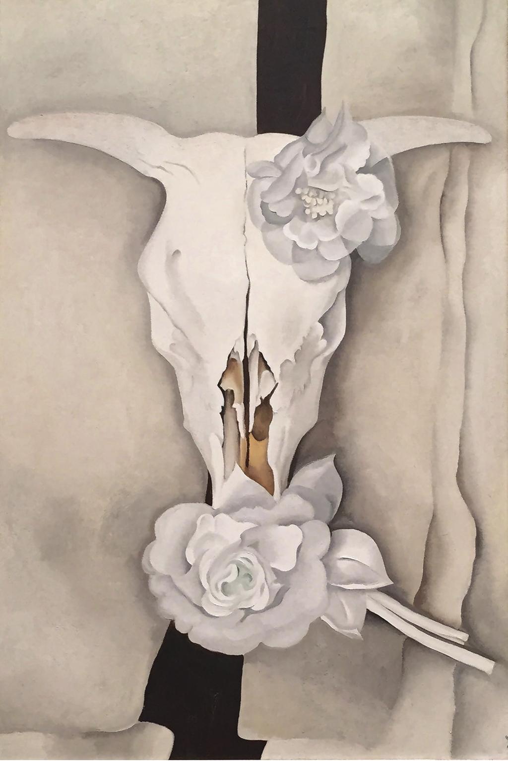 SECTION 1 EXPRESSIVE ART STUDIES (continued) Image for Question 2 Cow s Skull with Calico Roses (1931) by Georgia O Keeffe Oil on canvas (91 cm 61 cm) Question 2 With reference to the image