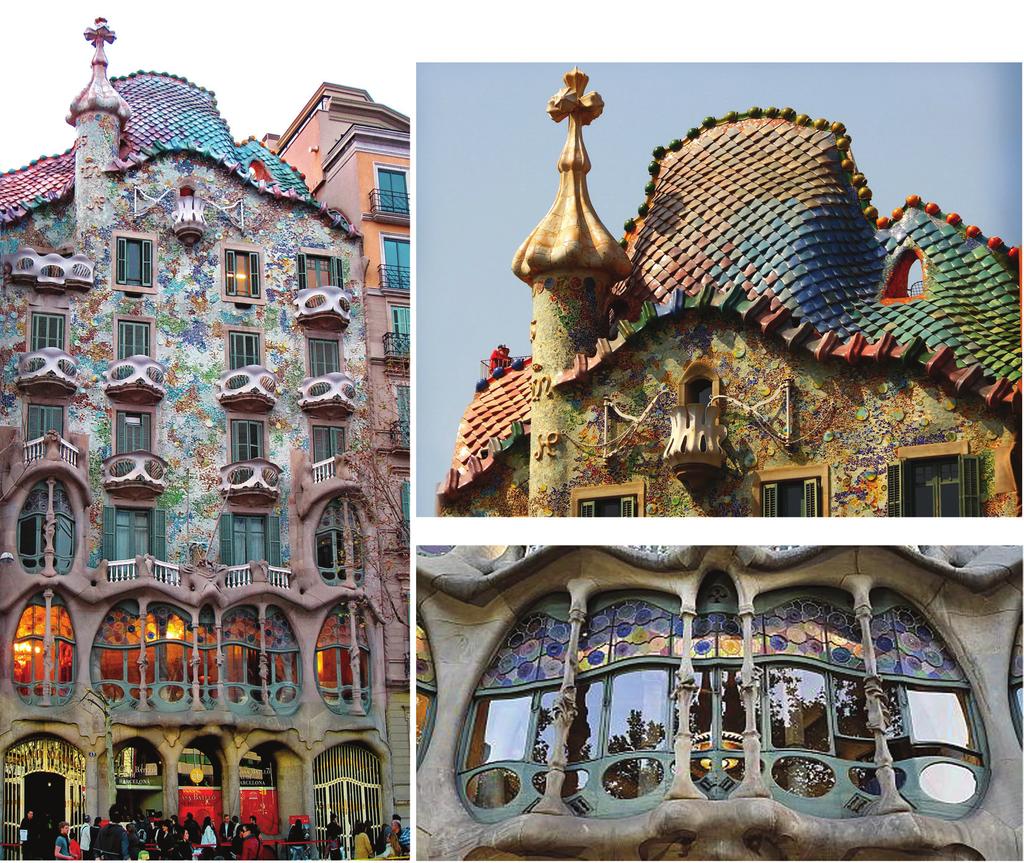 SECTION 2 DESIGN STUDIES (continued) Image for Question 6 Casa Batlló (redesigned 1904) by Antoni Gaudí Materials: sandstone, plaster, coloured glass, pottery, ceramic mosaic, iron and stained glass