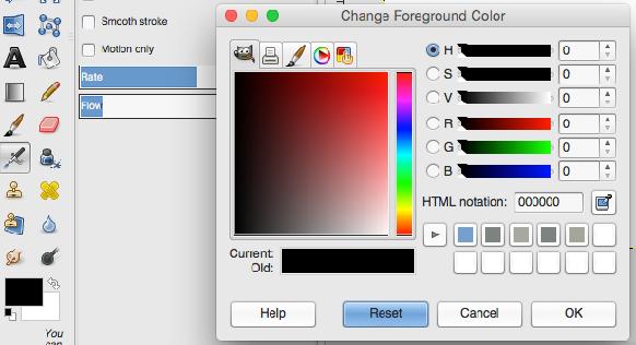 A Hue, Saturation & Brightness Model for Mixing Colour T In Gimp click on foreground or background colour in the Tools Palette paint colour = foreground colour paper colour = background colour