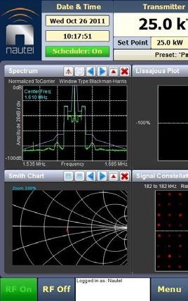 Some of the key features of the GUI include: Real time network analyzer for antenna cusp analysis.