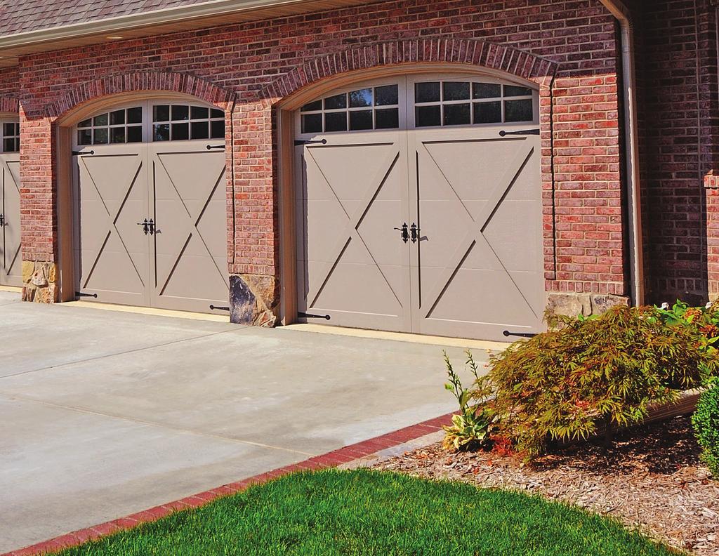 5334A Sandstone with optional stockton windows and wrought iron hardware. Ask Your Door Professional at: C.H.I. Overhead Doors 1485 Sunrise Drive Arthur, IL 61911 USA chiohd.