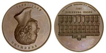 March 27 & 28, 2018 - LONDON 505 505 Sir William Chambers, 1857, bronze medal by B. Wyon, bare head right, rev.