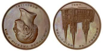 March 27 & 28, 2018 - LONDON 508 International Exhibition, London 1874, bronze medal by J. E. Boehm and G. T. Morgan, bare head of Albert, Prince of Wales left, rev.