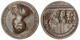 March 27 & 28, 2018 - LONDON BRITISH HISTORICAL MEDALS AND TOKENS FROM OTHER PROPERTIES 518 518 (x1.5) 518 Oliver Cromwell, Death, 1658 gold medal, OLIVAR. D. G. R P. ANG. SCO. HIB.