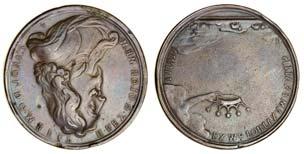 March 27 & 28, 2018 - LONDON 461 461 Queen Henrietta Maria, 1628, silver medal, by N. Briot, HEN. MAR. BORBON. D.G. MAG. BRIT. FRAN. ET. HIB. REG.