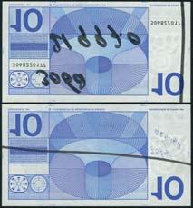 new, otherwise uncirculated (5) 500-600 608 De Nederlandsche Bank, error/proof 10 gulden, 25 April 1968, blue, Frans Hals at right