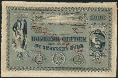 April 11 and 12, 2018 - LONDON 631 De Javasche Bank, specimen 100 gulden, 3 January 1920, serial number AA3864, black on bluegrey underprint,