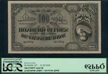 and four cancellation holes (Pick 67s), uncirculated and scarce 500-700 640 De Javasche Bank, 100 gulden, 27 October 1930,