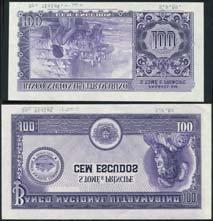 reverse die proof 100 escudos, purple and white, all with printed date 2.9.