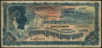 These notes were shipped in halves and rejoined by the bank when both were received 1,000-1,400 758 National Bank of South Africa Limited, 5, Pretoria, 30 September 1916, serial number B 545765, blue
