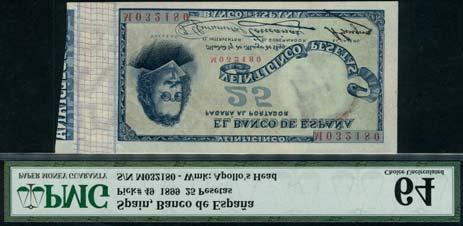 WORLD AND BRITISH BANKNOTES 780 Banco de España, 25 pesetas, Madrid, 17 May 1899, serial number M032180, blue on green underprint, Francisco de Quevedo at left, reverse,