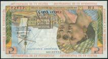 April 11 and 12, 2018 - LONDON FRENCH ANTILLES 285 République Francaise, French Antilles, 5 francs, ND (1964), serial number H.