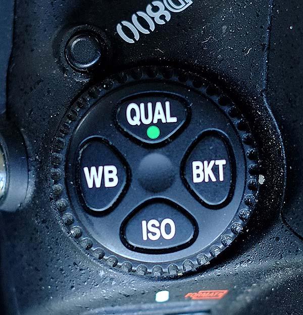 Exposure bracketing Hold down the button and dial in the number of shots