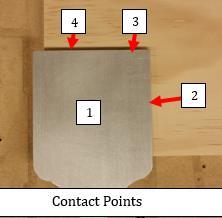 Page 3 Zeroing to an Outside Corner To zero to an outside corner, place the zero plate face down on the lower left corner of the material as shown, making sure that the plate is pressed up against