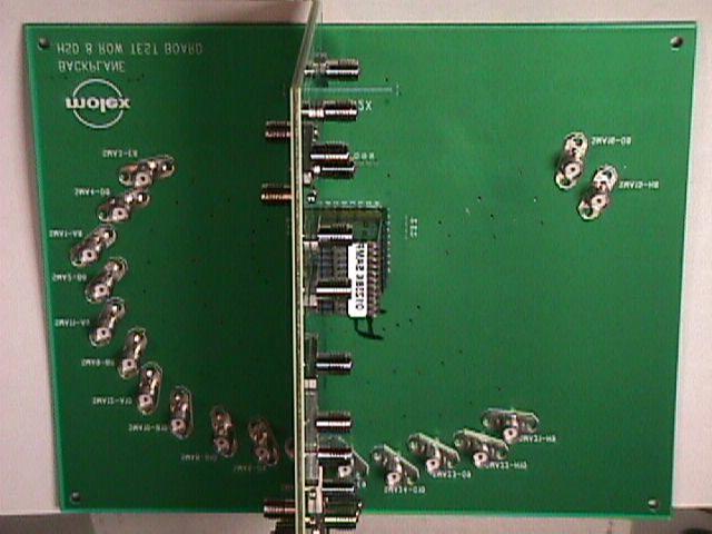 Figure 5: VHDM-HSD 8 row Backplane Each set of Backplane and Daughtercard boards were fabbed in one panel, to minimize board variations.