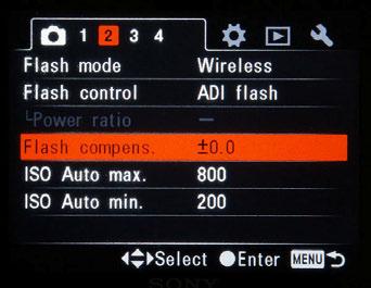 Really Cool Advanced Functions 199 Flash Exposure Compensation Just as you can control how light or dark a picture is by adjusting how much light enters the camera (+/- control), you can also control