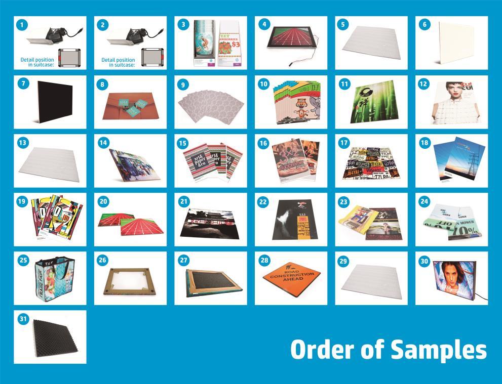 Poster order of samples A good visual reference which