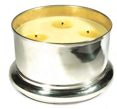 Burn Time: approx 100 hours 1 Large Silver Tub silver plated Height:
