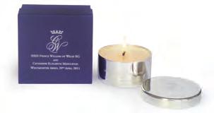 Travel Candle silver plated with lid Height: 4.5cm Dia: 6.