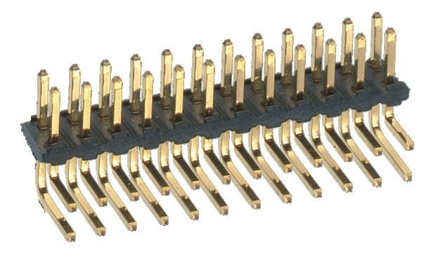 Male Horizontal PC Tail Suitable for use with female PC connectors and jumper sockets.