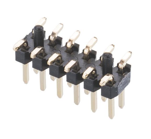 Male Vertical Surface Mount Suitable for use with female PC connectors and jumper sockets.