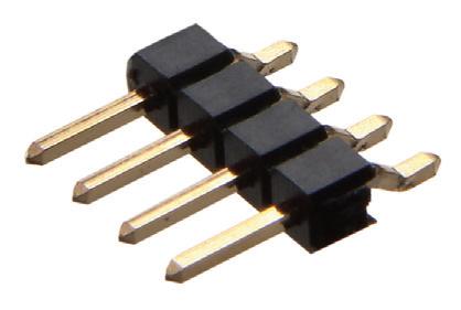 Male Horizontal Surface Mount Suitable for use with female PC connectors and jumper sockets. 4.