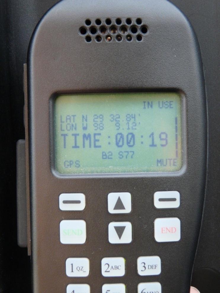 Initiating a Phone call Display: Once the call is placed the time will display and the