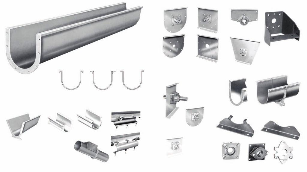 TROUGH END DESIGNS DISCHARGE TROUGH END STYLE NO. 104 AND 107 BOLT ON SHELF (Bolts to existing trough ends) STYLE NO. 100 STYLE NO.