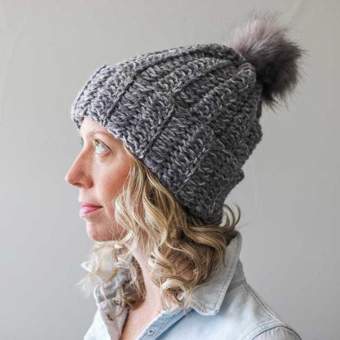 ONE and a HALF HOUR BEANIE Skill Level: 1 Beginner Find the original tutorial and additional photos at: https://makeanddocrew.