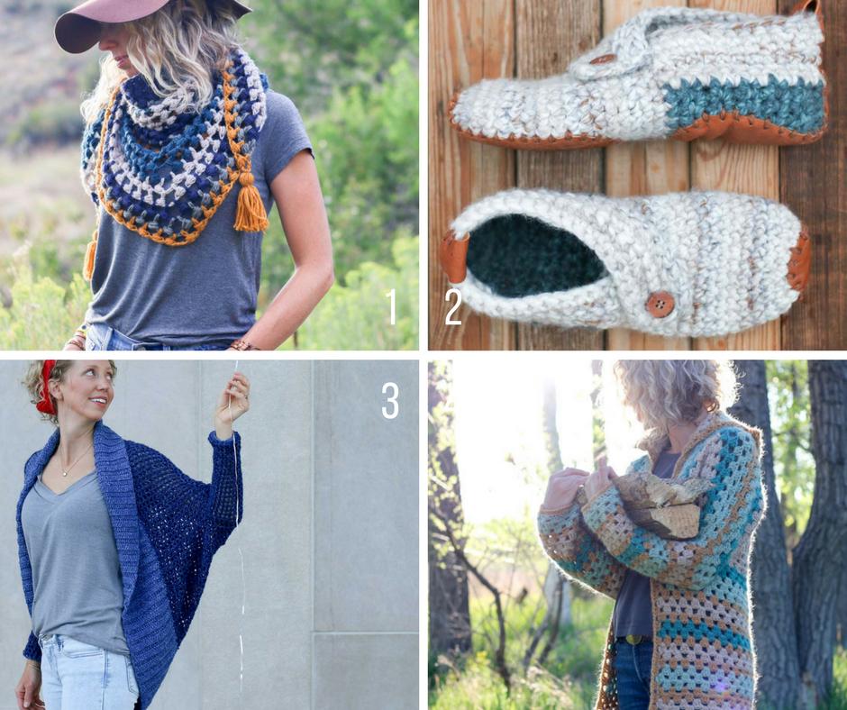 Additional FREE crochet patterns by Make & Do Crew: 1. The Revival Scarf 2. Sunday Slippers 3. Stonewash Shrug 4. Campfire Cardigan Jess Coppom is the maker and doer behind the blog MakeAndDoCrew.
