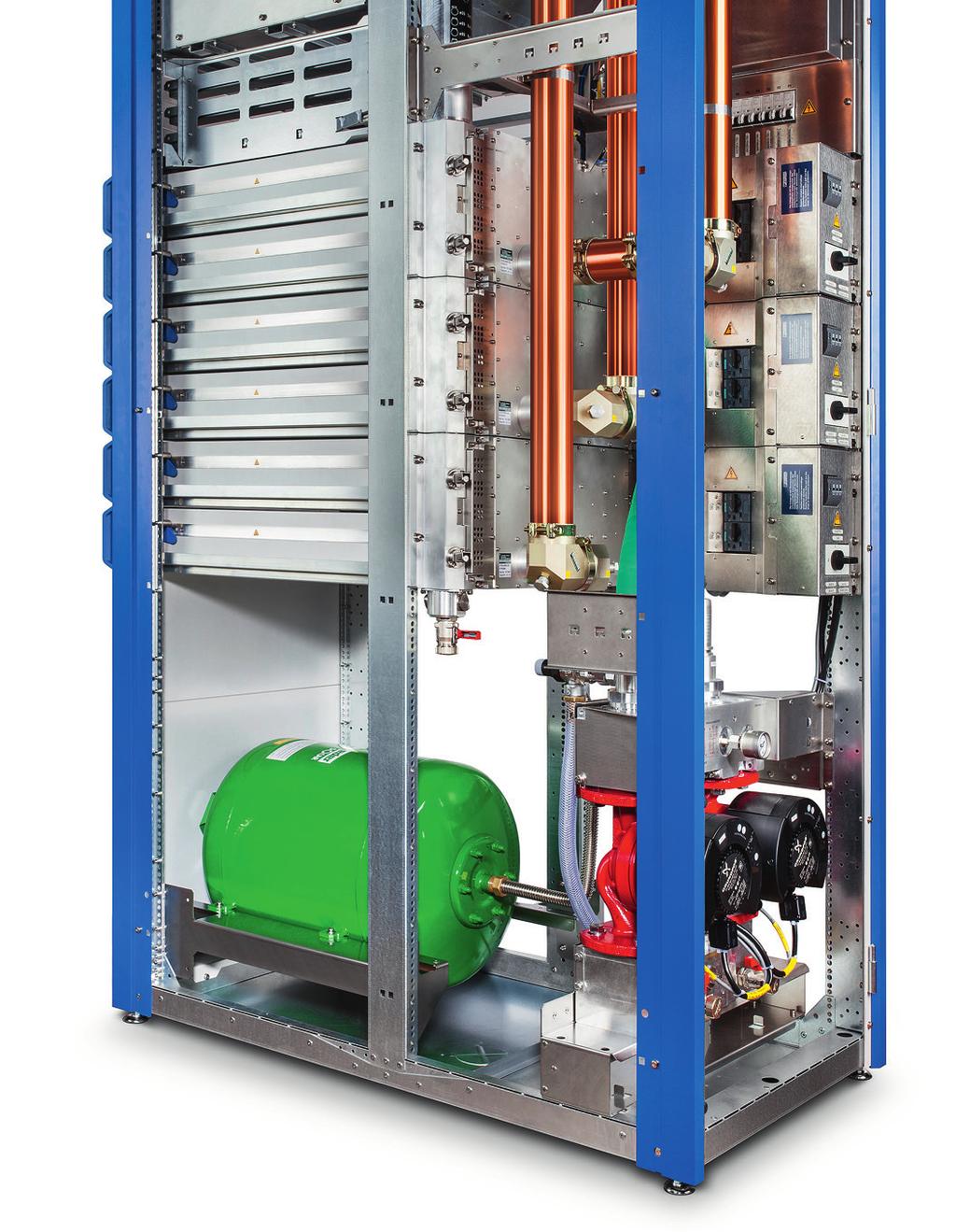 Highest power density with space for additional components MultiTX system with three 10 kw transmitters with integrated pump unit Integration of multiple transmitters and additional system components