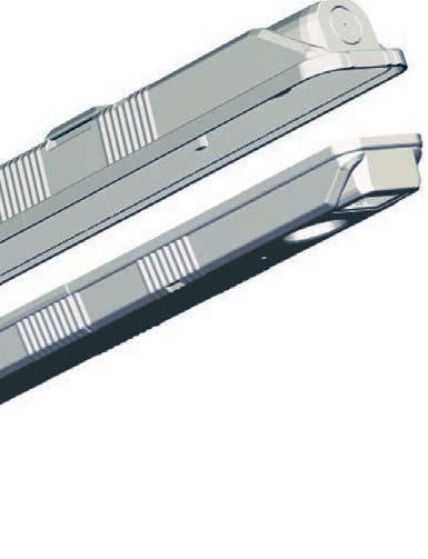IPIA I Weatherproof Batten Luminaires Luminaire Components Set A component KIT is composed of the following items: two-piece housing, packed in an individual box.