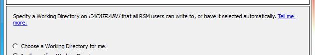 Configuring RSM Solve Manager The following screen prompts