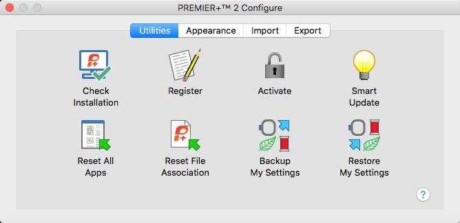 PREMIER+ 2 Configure Use PREMIER+ 2 Configure to register and update your apps.