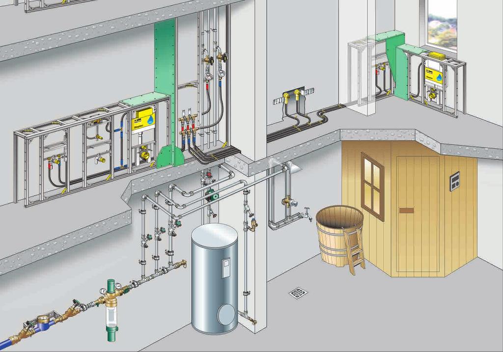 Application technology for metallic pipe installation systems Ediţia a 3-a Combinarea materialelor pentru ţevi în instalaţia de apă potabilă Fig.