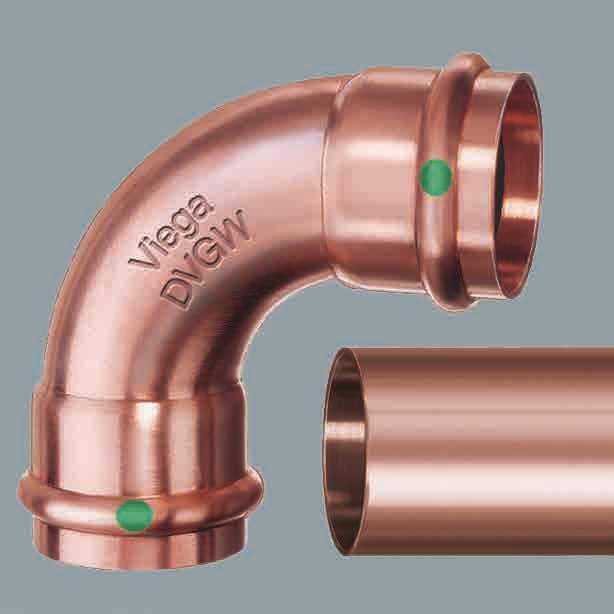 Application technology for metallic pipe installation systems Ediţia a 3-a Racord Profipress Punctul verde indică SC-Contur Fig.