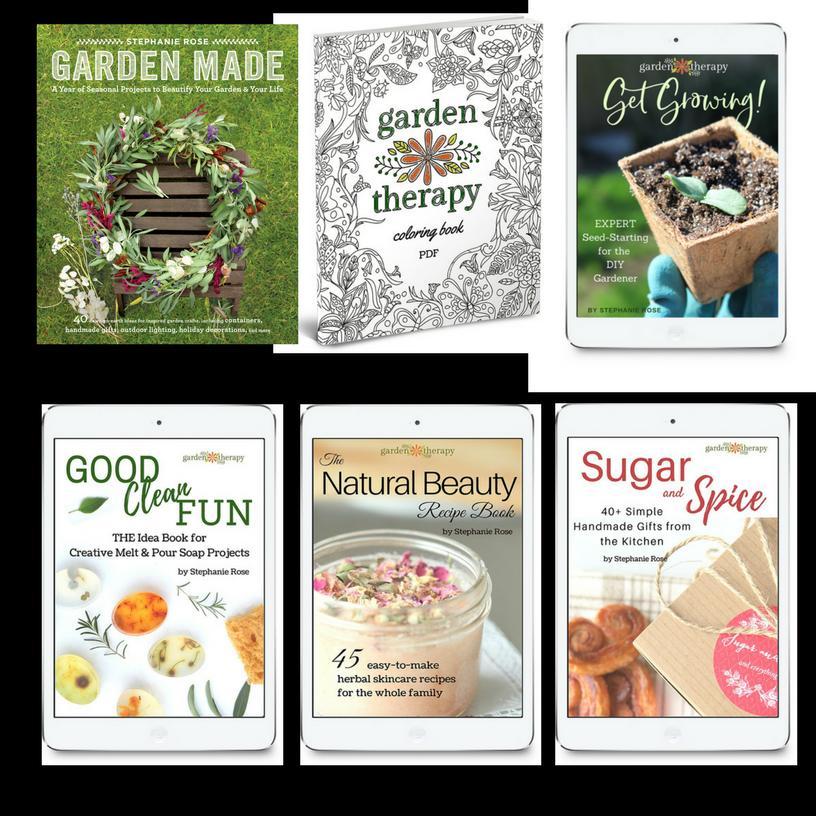 See all of the books at: https://gardentherapy.ca/books/ Garden Made: A Year of Seasonal Projects to Beautify Your Garden & Your Life The Garden Therapy Coloring Book Printable PDF Get Growing!